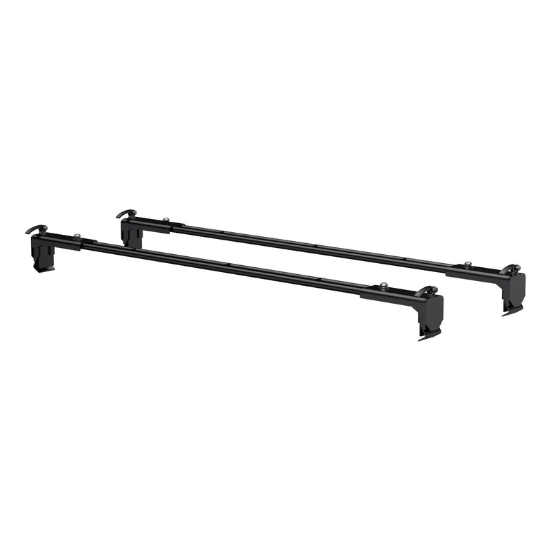CURT 18119 Quick-Release Roof Rack Crossbars, Black Steel, Select Jeep Wrangler JK J9