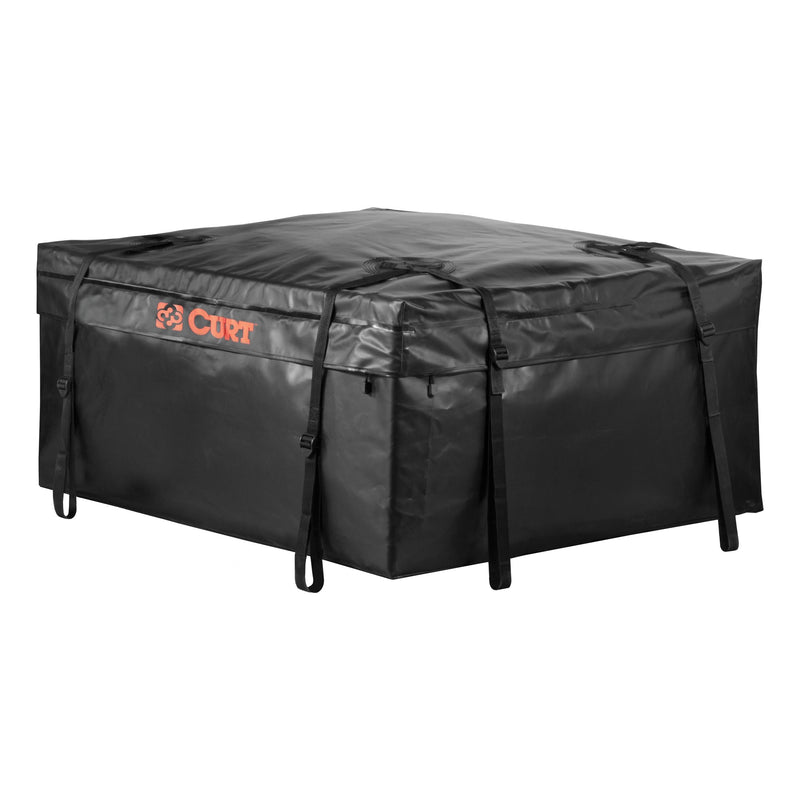 CURT 18220 Weather-Resistant Vinyl Roof Top Cargo Bag, Black, 38 x 34 x 18-in E5