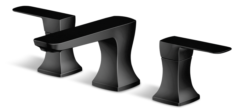 Danze Aztek Double Handle Widespread 8-in Centreset Bathroom Sink Faucet with Pop-up Drain, Matte Black H8
