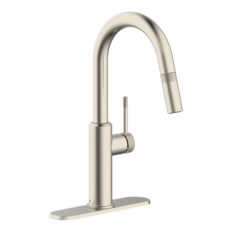 Danze Colby 1-Handle Pull-Down Kitchen Faucet with Knurled Accents, Stainless Steel S2