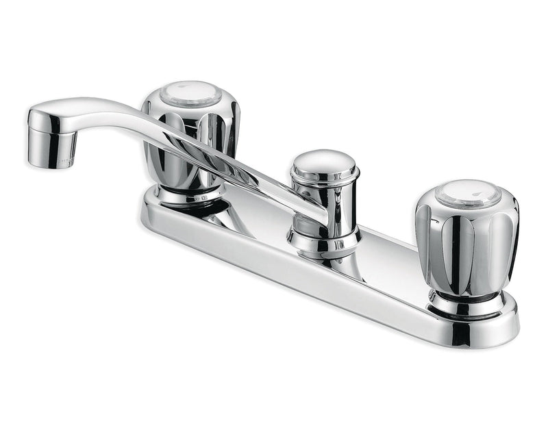 Danze Double Handle Metal Kitchen Faucet, Chrome R7