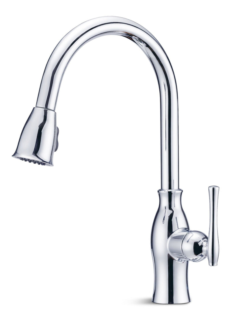 Danze Lisa Single-Handle Pull-Down Kitchen Faucet, Chrome O2