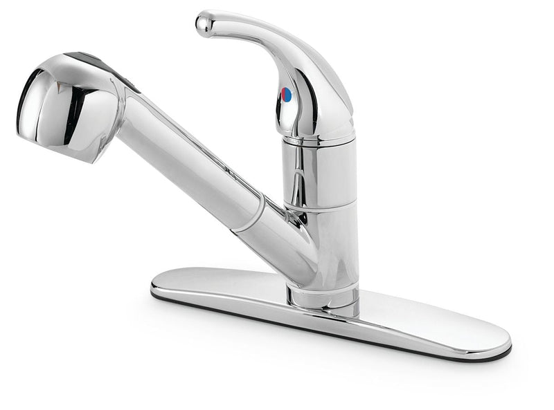 Danze Plymouth Single Handle Pull Out Kitchen Faucet, Chrome W6