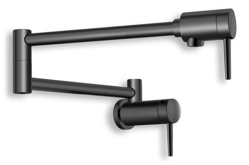 Delta Contemporary Wall Mount Pot Filler, Matte Black V9