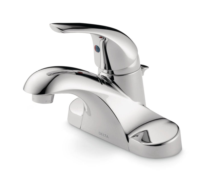 Delta Faucet Principals Single Handle Bathroom Sink Faucet, WaterSense Certified, Chrome E2