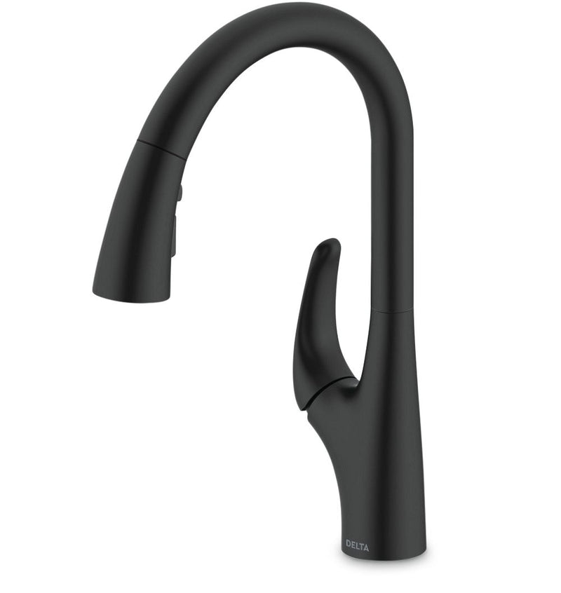 Delta Seabourne Pull-Down Kitchen Faucet, Matte Black E7