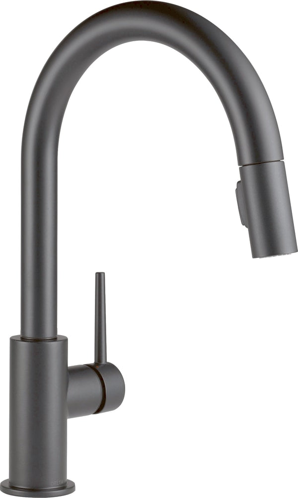 Delta Trinsic Single Handle Pull-Down Kitchen Faucet, Matte Black T7