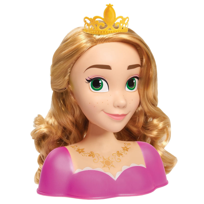 Disney Princess Deluxe Hair Styling Head Toy with 14 Accessories, Assorted, Ages 3+ G1