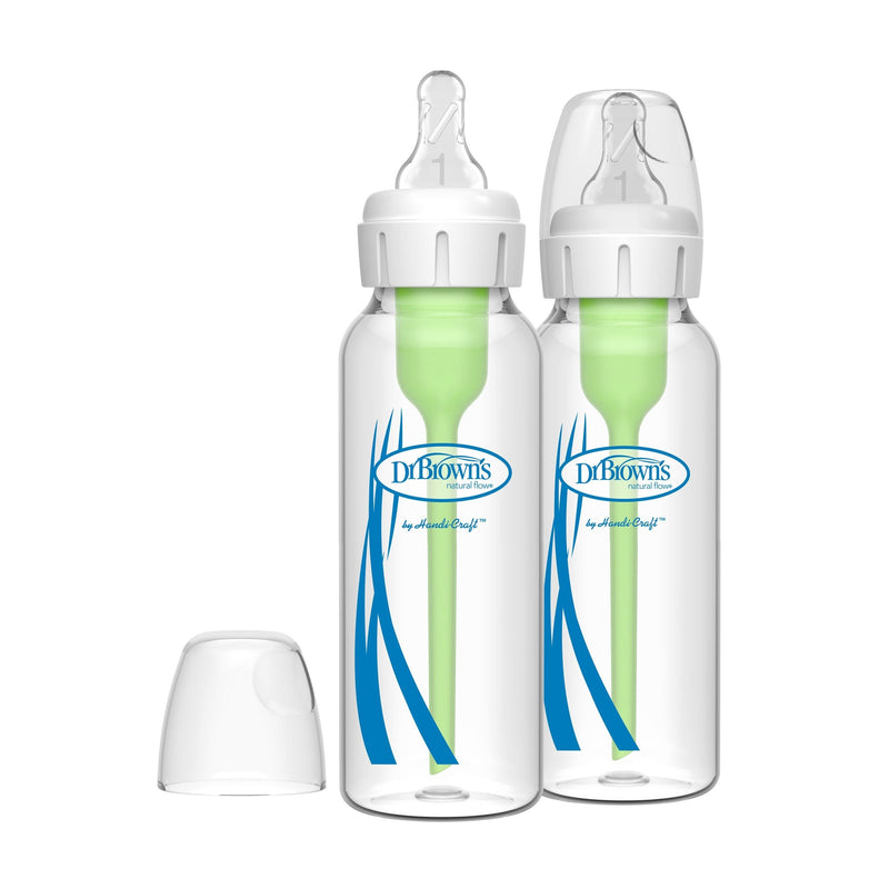 Dr. B's + Glass Narrow Bottles, 8-oz, 2-pk Y0
