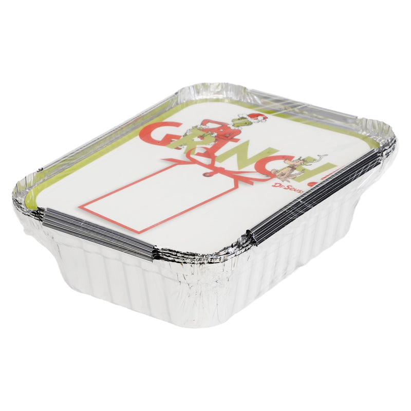 Dr. Seuss Grinch Aluminum Containers with Lids, 5-pk C6