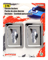 Erickson Chrome Stake Pocket Anchors, 2-pk