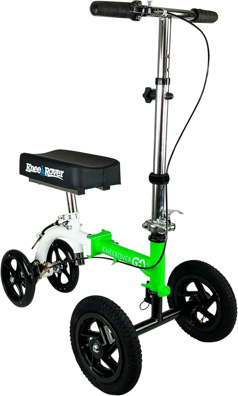 Hybrid - Most Compact All Terrain Knee Scooter for Adults for Foot Surgery Heavy Duty Knee Walker for Broken Ankle Foot Injuries Recovery Leg Scooter Best Knee Crutch Alternative (Green) L0