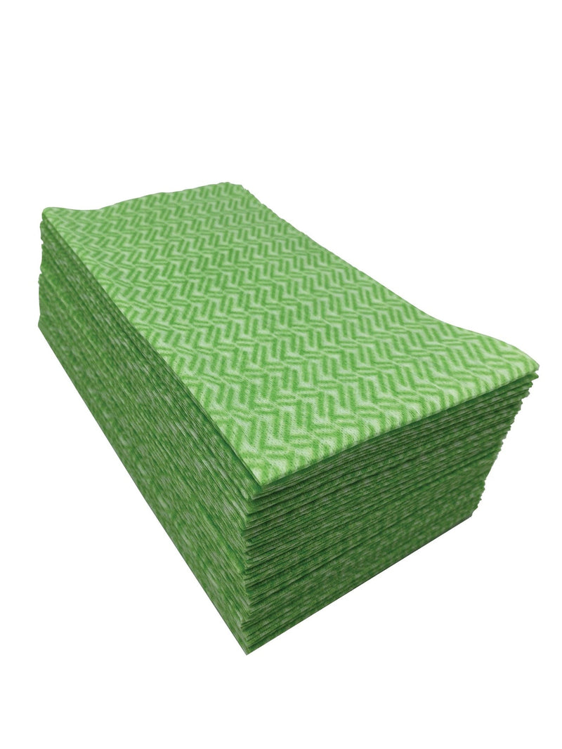FRANK All-Purpose Machine Washable Cleaning Cloths, Green, 60-pk G9