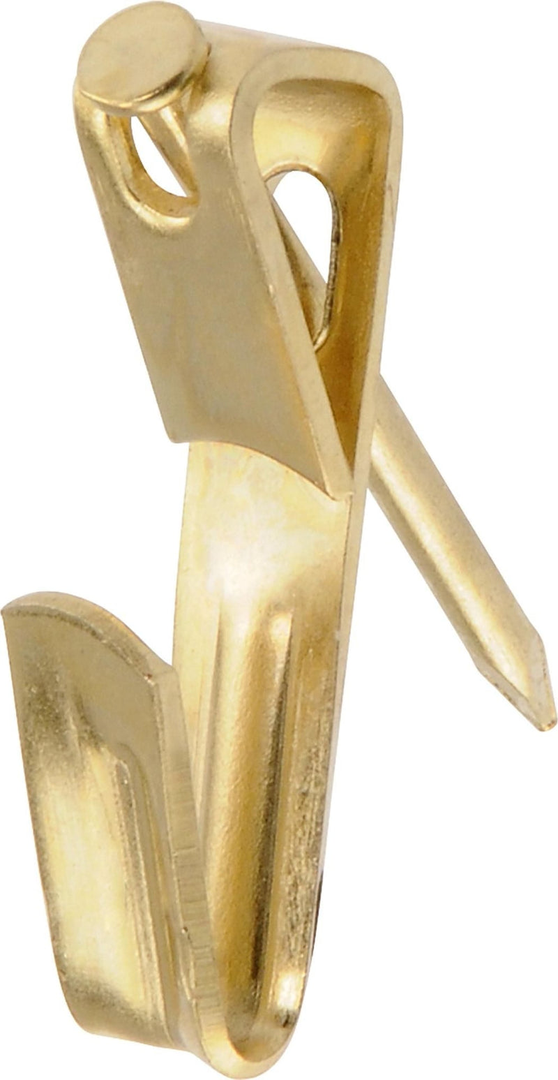 Hillman Conventional Brass-Plated Picture Hanger, 20-lb, 8-pk O1