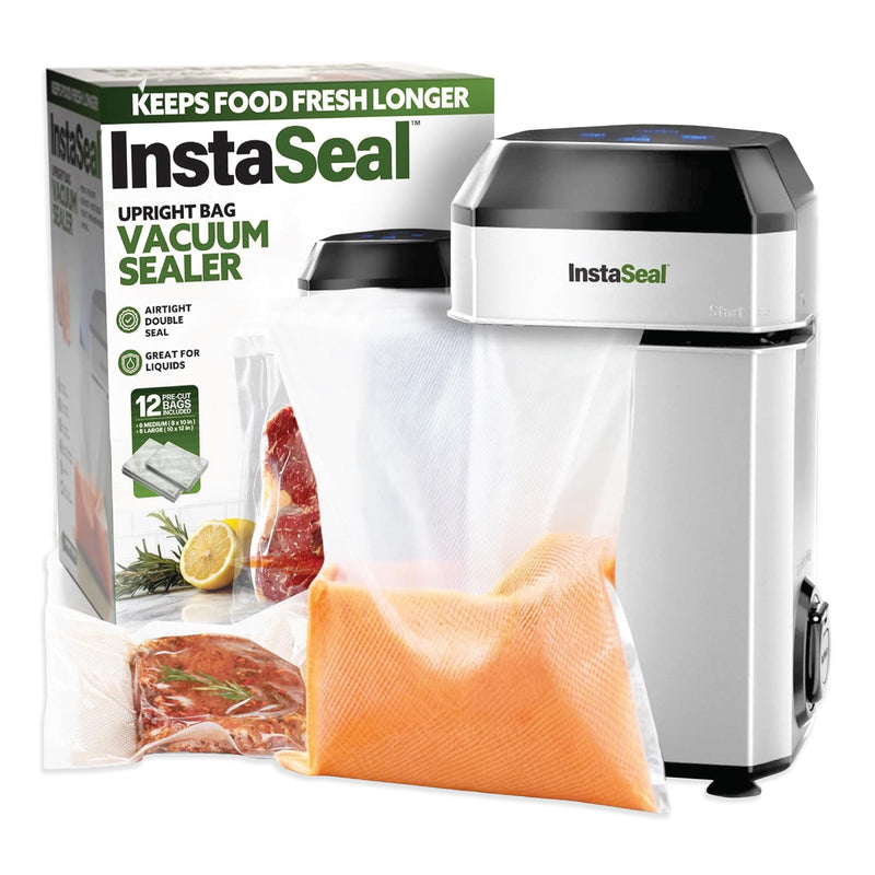 InstaSeal Upright Bag Food Vacuum Sealer with 12 Bags X7