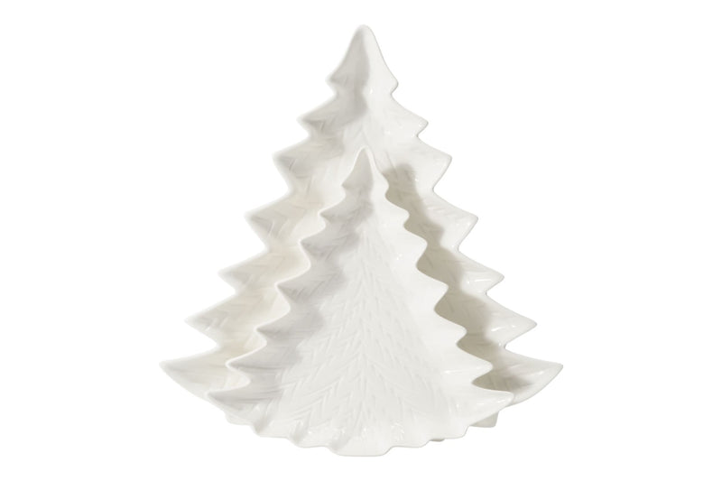 Ivy & Co Embossed Porcelain Tree Serving Plates, 2-pk Q6
