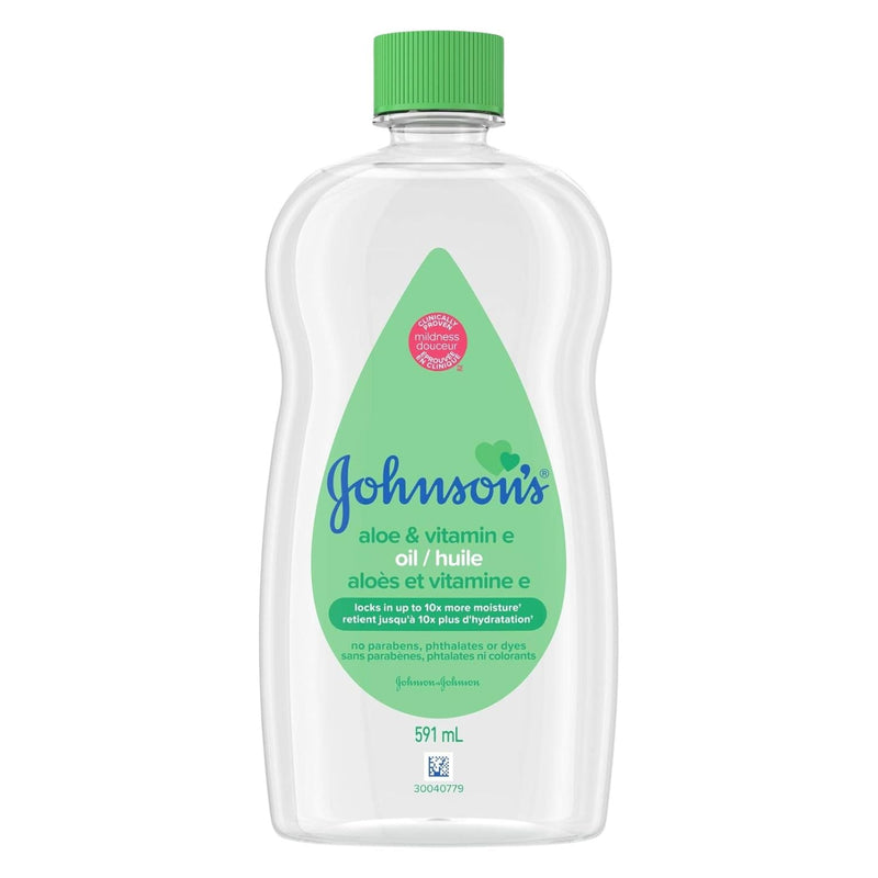 Johnson's Aloe and Vitamin E Baby Oil, 591-mL S5