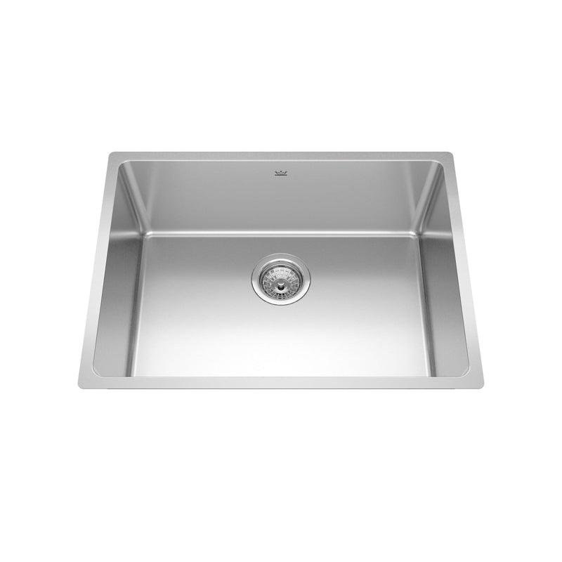 Kindred Brookmore Undermount Single Bowl Kitchen Sink, 24.6-in x 18.1-in x 9-in, Stainless Steel T7