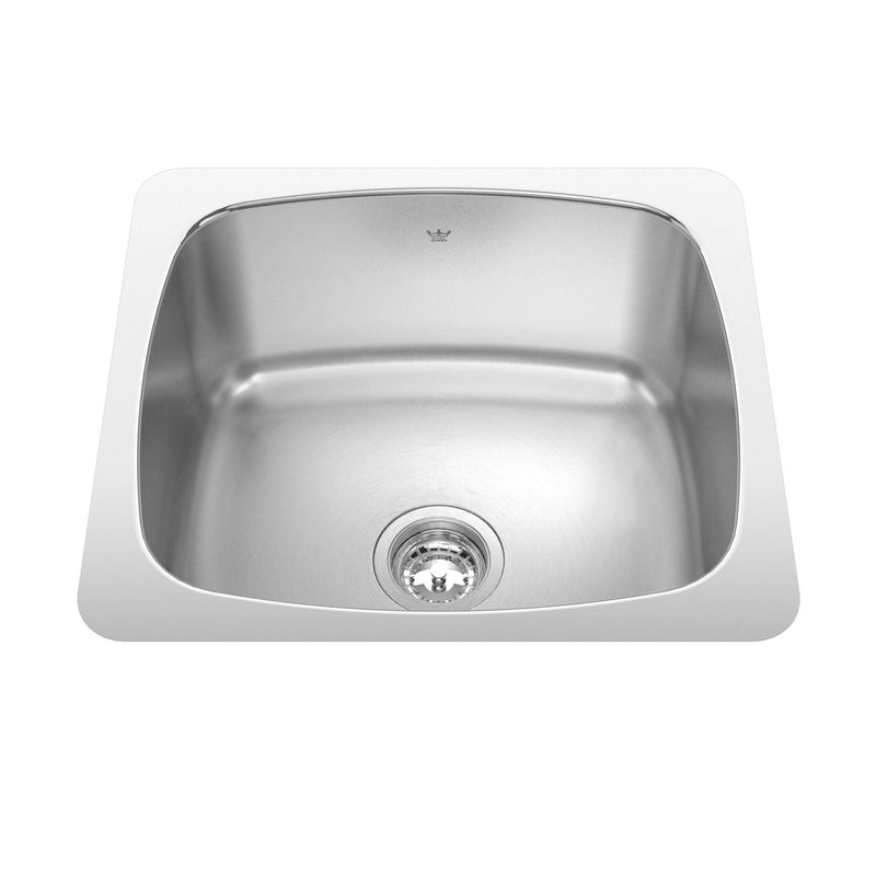 Kindred Utility Single Stainless Steel Laundry Sink, 20x18-in D8