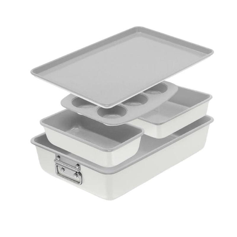 Lagostina Premium Stackable Cream Non-Stick Bakeware Set, 5-pc W1