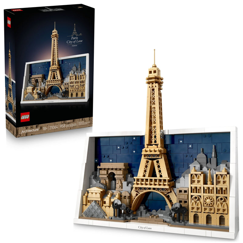 LEGO Architecture Landmarks Paris – City Of Love Building Set - 21064, 958-pcs, Ages 18+ C2