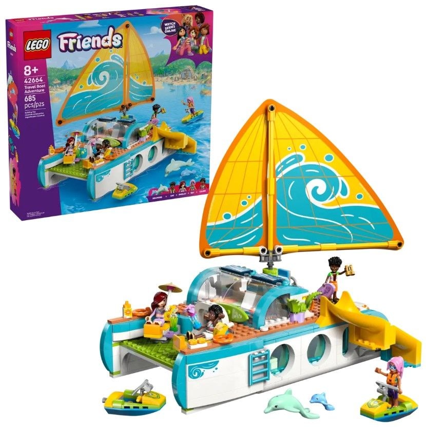 LEGO Friends Travel Boat Adventure - 42664, 685-pcs, Ages 8+