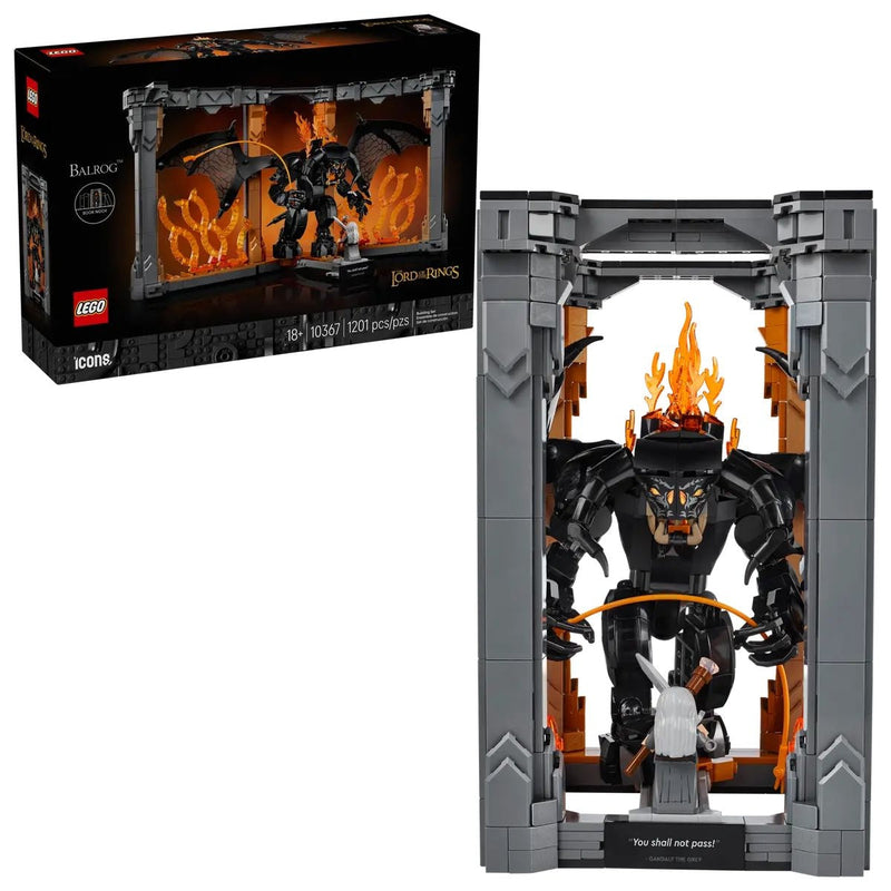 LEGO Icons The Lord of the Rings: Balrog Book Nook - 10367, 1201-pcs, Ages 18+ I4