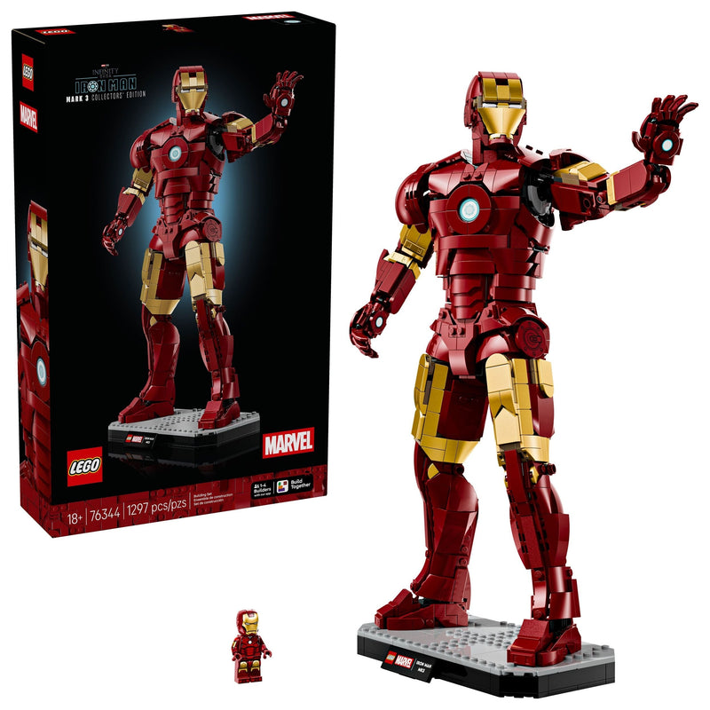 LEGO Marvel Iron Man Mark 3 Collectors’ Edition - 76344, 1297-pcs, Ages 18+ O9