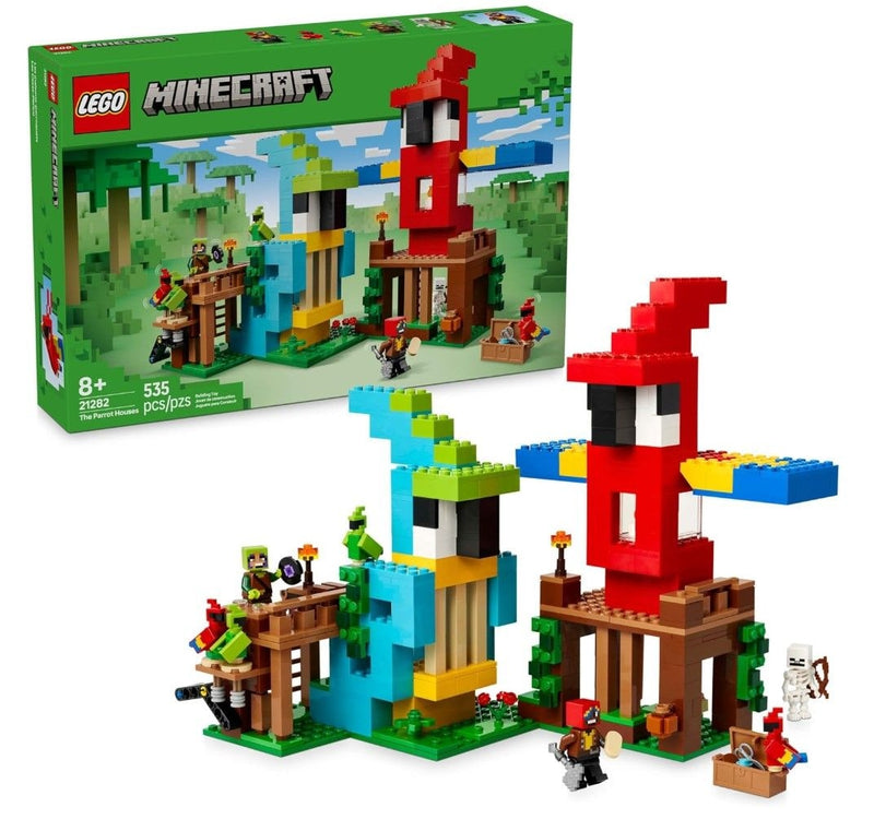 LEGO Minecraft The Parrot Houses Building Toy - 21282, 535-pcs, Ages 8+ D3