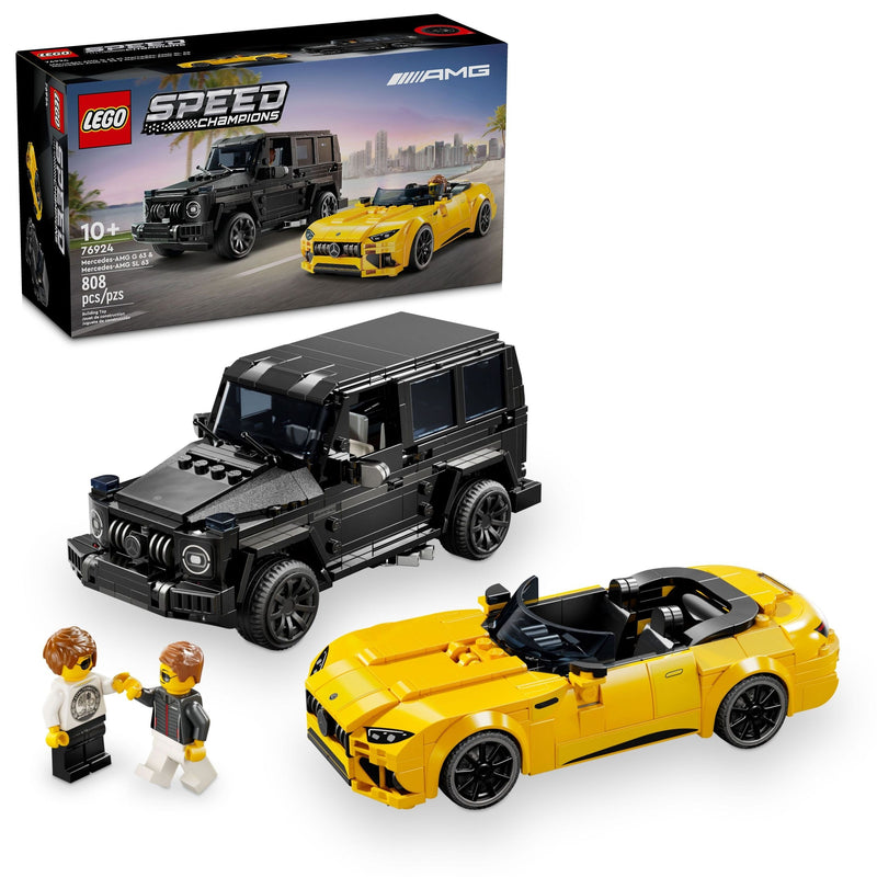 LEGO Speed Champions Mercedes-AMG G 63 & Mercedes-AMG SL 63 - 76924, 806-pcs, Ages 10+ V8