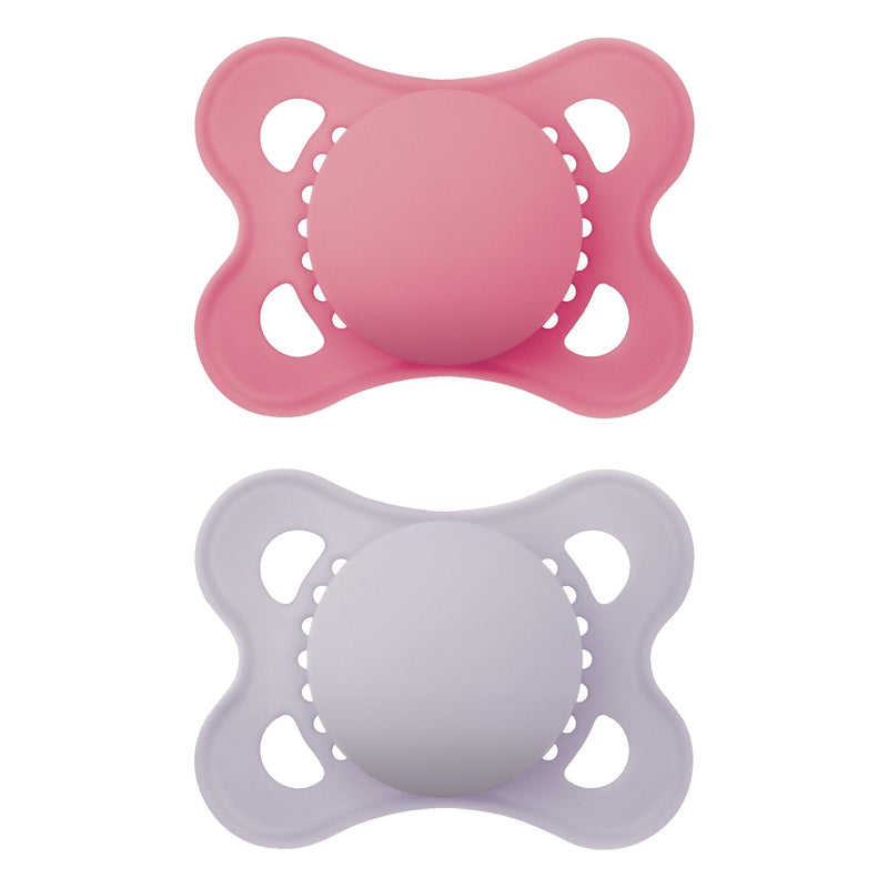 MAM Matte Non-Deco Pacifier, 0-6 Months, Girl, 2-pk A0