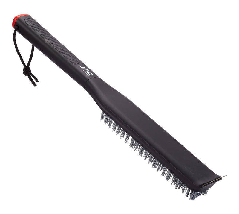 MASTER Chef Pizza Stone Cleaning Brush & Scraping Tool with Ergonomic Grip, Black Y2
