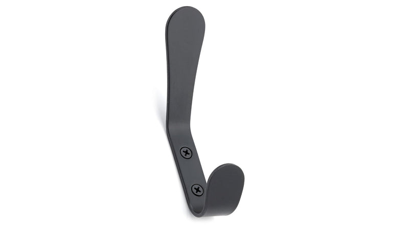 Metal Utility Double Hook, Matte Black X7