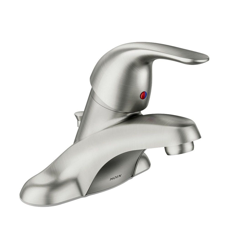 Moen Adler Single Handle Bathroom Faucet, Spot Resist Brushed Nickel P0
