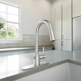 Moen Adler Single Handle Kitchen Faucet with Motionsense, Spot Resist Stainless