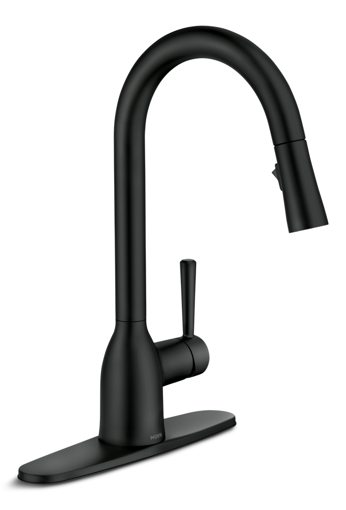 Moen Adler Single Handle Pull-Down Kitchen Faucet, Matte Black E3