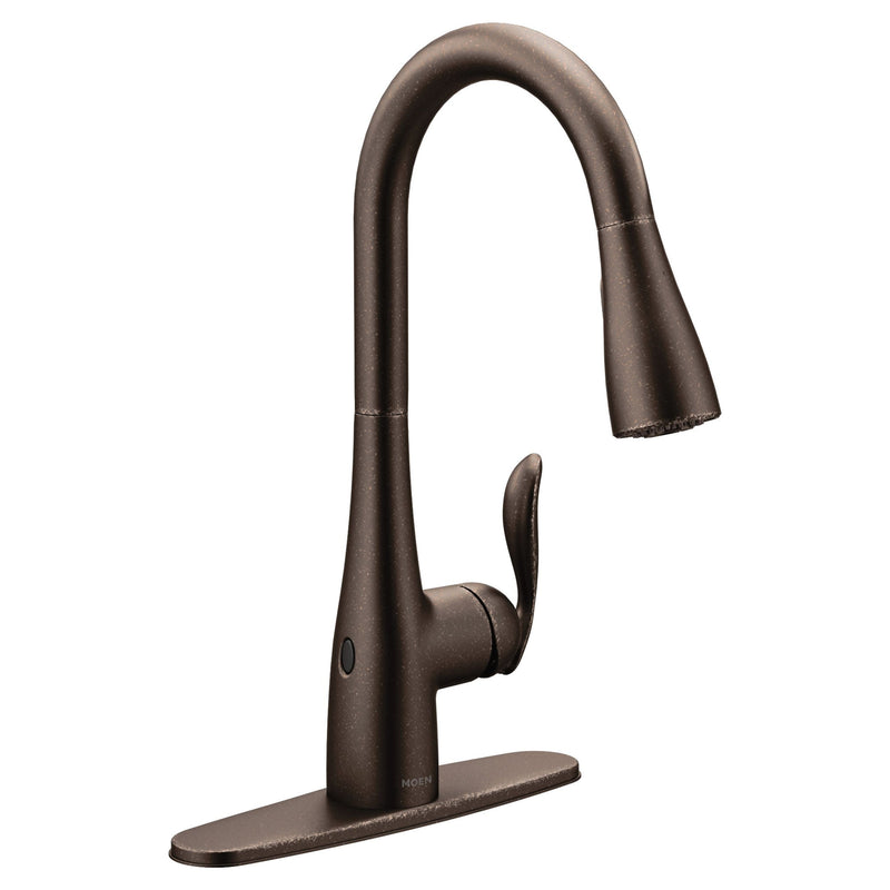 Moen Arbor MotionSense 1-Handle Pulldown Kitchen Faucet, Oil Rubbed Bronze M5