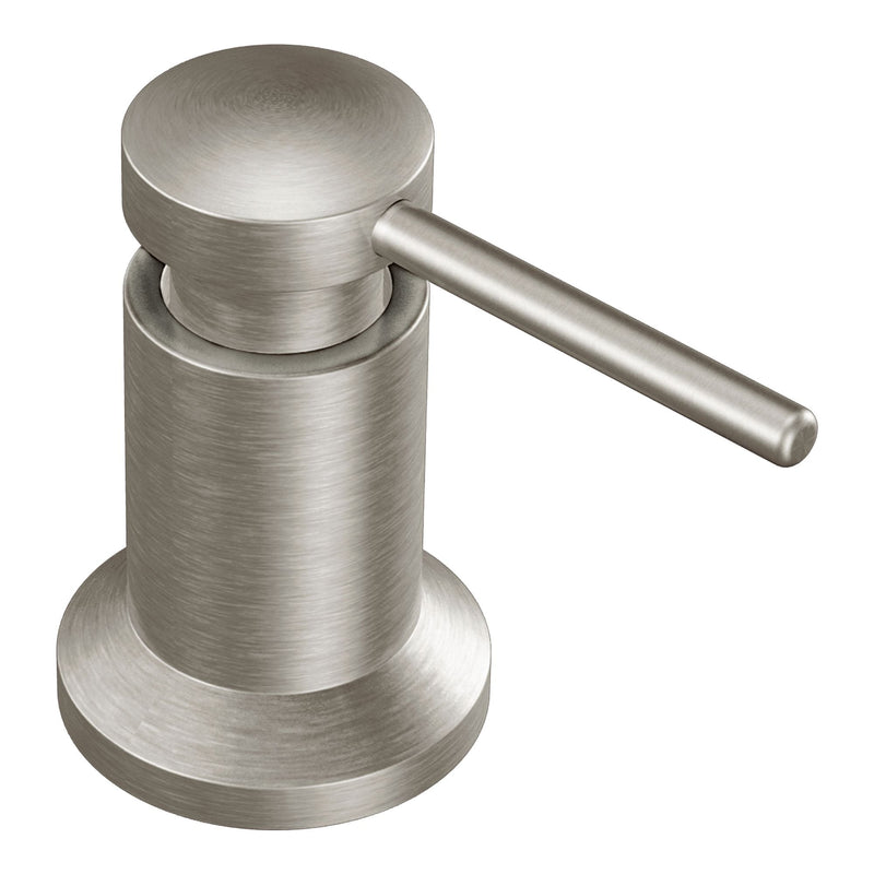 Moen Core Deck Mounted Kitchen Soap Dispenser with Refillable Bottle, Spot Resist Stainless Steel Q4