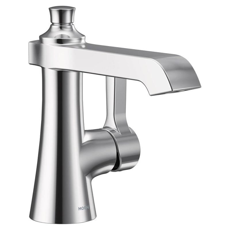 Moen Flara Single Handle Single Hole Bathroom Sink Faucet, Chrome N1
