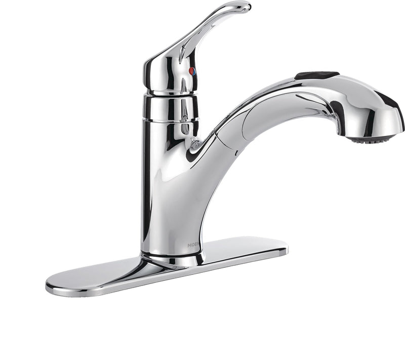 Moen Renzo Single-Handle Pull-Out Kitchen Faucet, Chrome U6