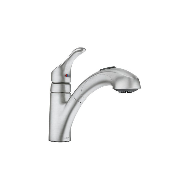 Moen Renzo Single-Handle Pull-Out Kitchen Faucet, Spot Resist Stainless I4