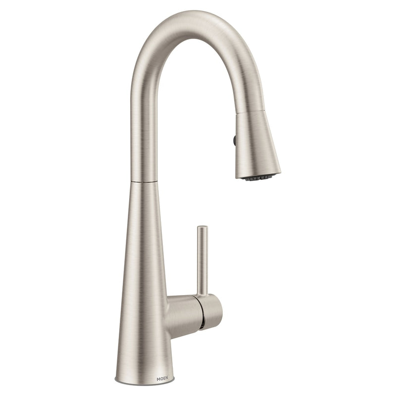 Moen Sleek Single Handle High Arc Pull Down Spot-Resist Kitchen Faucet, Stainless Steel O2
