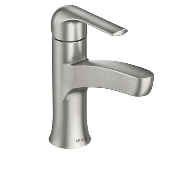 Moen Tilson Single-Handle Brushed Nickel Bathroom Lavatory/Bathroom Sink Faucet with Spot Resist V4