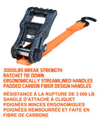 MotoMaster 3,000-lb Heavy Duty Ratchet Tie Down Strap, 1.25-in x 14-ft, 4-pk