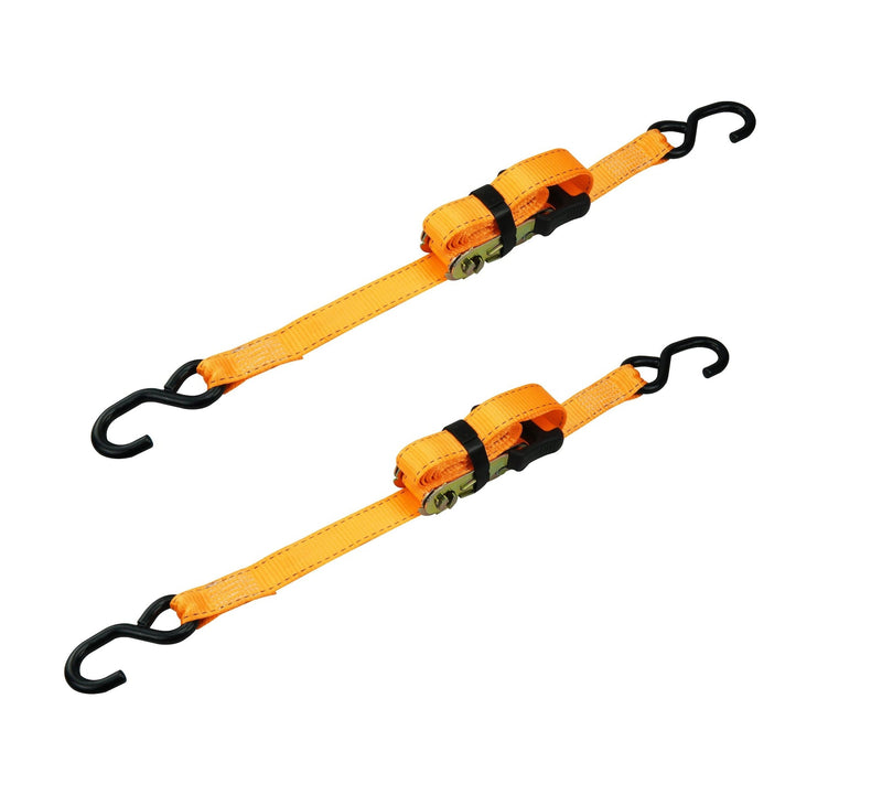MotoMaster 3,000-lb Heavy-Duty Sliding Ratchet Tie Down Straps, 1.25-in x 8-ft, 2-pk G7