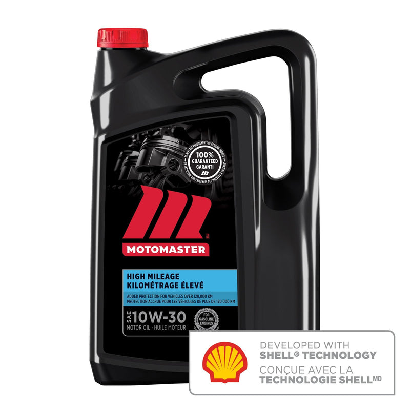 MotoMaster High Mileage 10W30 Conventional Engine/Motor Oil, 5-L C6