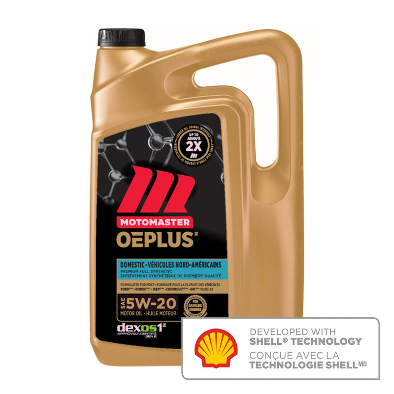 MotoMaster OEPLUS Domestic Premium 5W20 Synthetic Engine/Motor Oil, 5-L C2