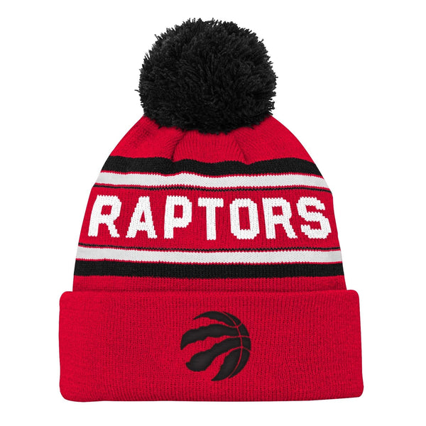 NBA Raptors Jacquard Cuffed Knit With Pom, Acrylic Knit, Regular Size T7