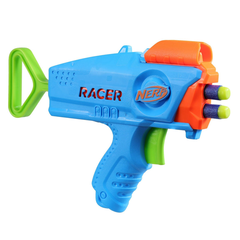 NERF Elite Junior Racer Easy-Play Dart Blaster, Includes 4 Darts, Ages 6+ A0