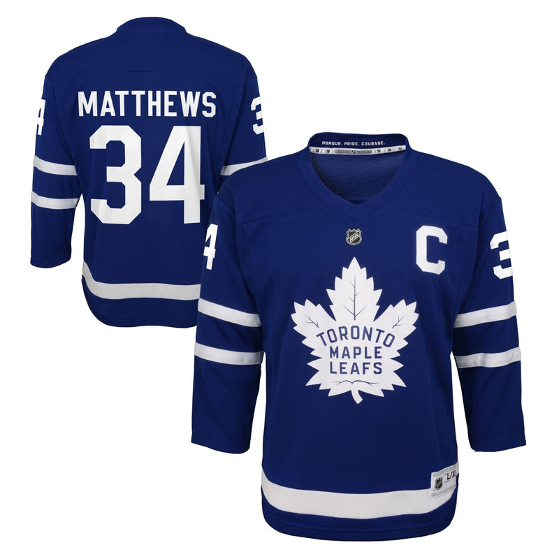 NHL Toronto Maple Leafs Replica Player Jersey, Auston Matthews, Youth, Assorted Sizes Y6